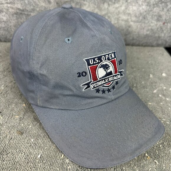 U.S. Open 2010 Pebble Beach USGA Member Cap Adults Gray Strap back Embroidered - Picture 10 of 15